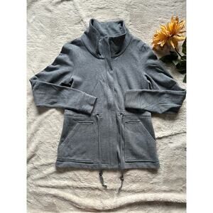 Ann Taylor Loft Gray Sweatshirt Jacket XS